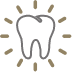 Animated tooth with vanishing lines