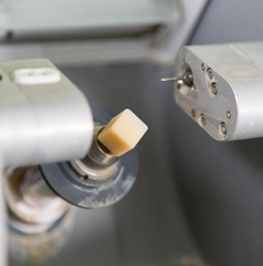 Close up of a same-day milling machine